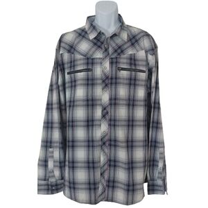 MARC ECKO Cut & Sew Deadly Threads 2XL Cotton Button Front Casual Shirt Top